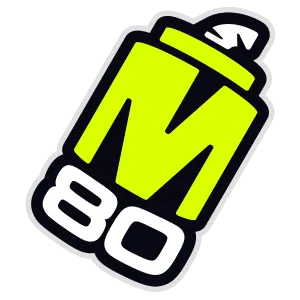 M80 logo background