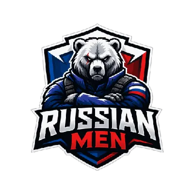 Russian Men logo background