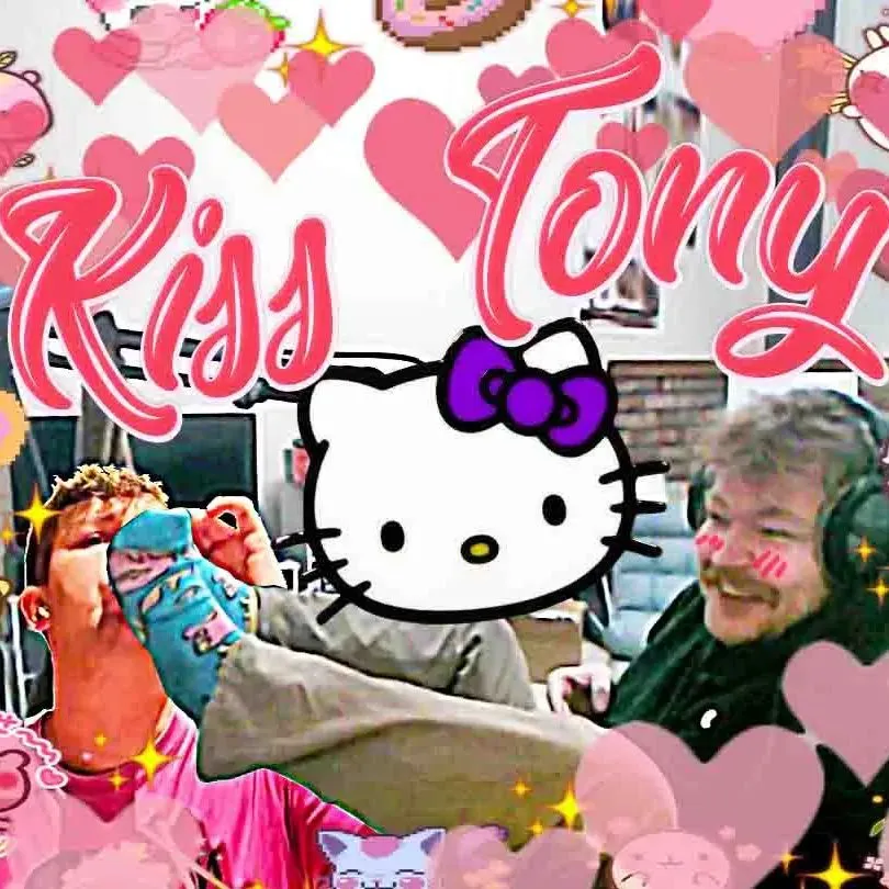 Kiss Tony logo background